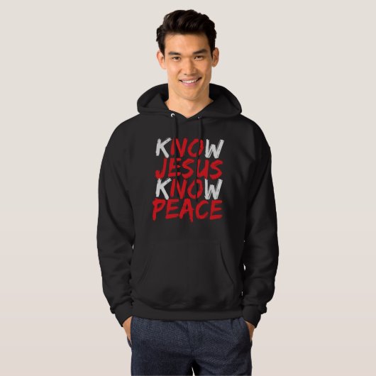 Christian Jesus Bible Verse Scripture Know Jesus K Hoodie (Voorkant volledig)