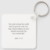 Christian Jesus God Customize Bible Verse Sleutelhanger (Achterkant)