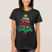 Christian Jesus Is The Reason Christmas Xmas Tree  T-shirt (Voorkant)