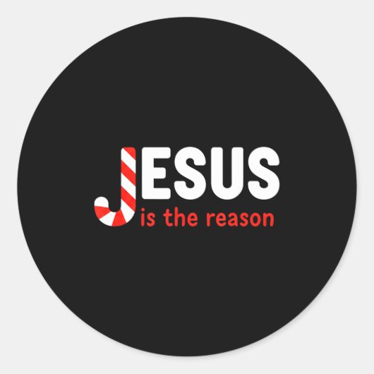 Christian Jesus Is The Reason For The Season Chris Ronde Sticker (Voorkant)