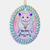 Christian Jesus Loves You  Keramisch Ornament (Rechts)