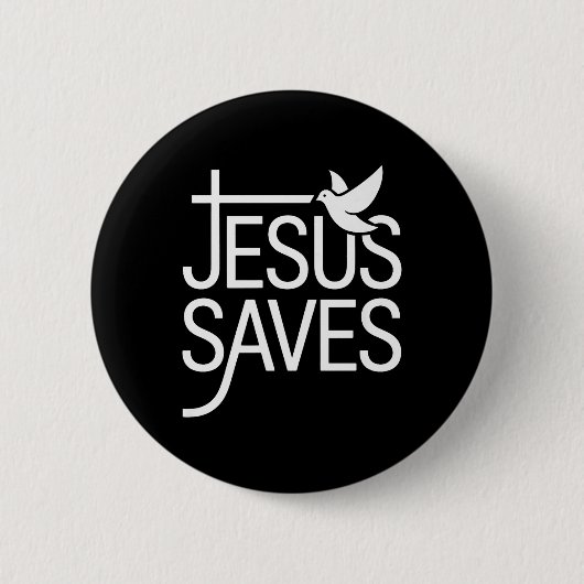 Christian Jesus redt premie Ronde Button 5,7 Cm (Voorkant)