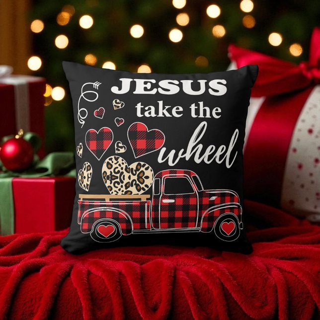 Christian - Jesus Take the Wheel - Christmas Kussen (Creator heeft geüpload)