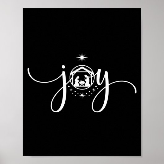 Christian Joy Nativity Christmas - joy' With Baby  Poster (Voorkant)