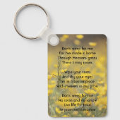 Christian Keepsake Memorial Photo Barn Owl Bird Sleutelhanger (Voorkant)