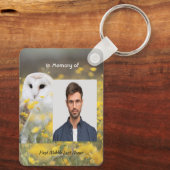Christian Keepsake Memorial Photo Barn Owl Bird Sleutelhanger (Achterkant)