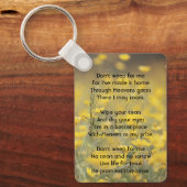 Christian Keepsake Memorial Photo Barn Owl Bird Sleutelhanger (Voorkant)