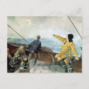 Christian Krohg Leiv Eirikson Discovering America Briefkaart