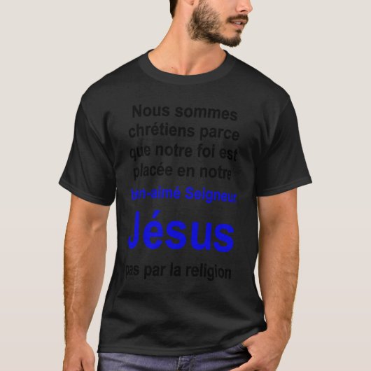 Christian lifestyle Multilingual Series French ver T-shirt (Voorkant)