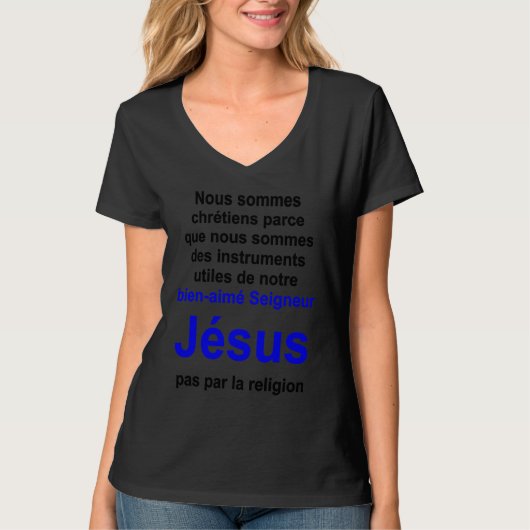 Christian lifestyle Multilingual Series French ver T-shirt (Voorkant)