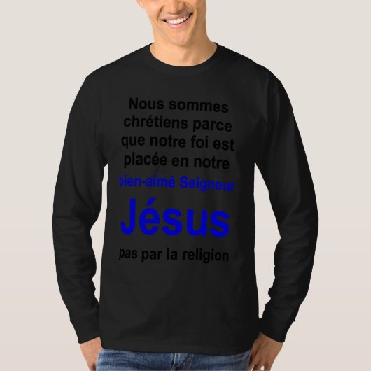 Christian lifestyle Multilingual Series French ver T-shirt (Voorkant)