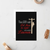 Christian Lineman Beste Prijs Elektriker Lijn Draa Notitiekaartje (Voorkant / Achterkant in situ)