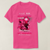 Christian Lion Cross Pink Ribbon Breast Cancer Awa T-shirt (Design voorkant)
