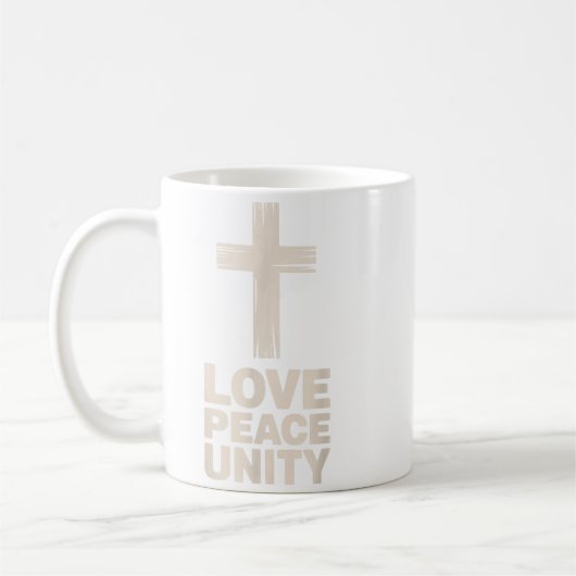 Christian Love Peace Unity Day Koffiemok (Links)