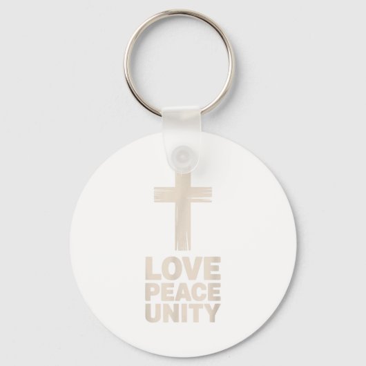 Christian Love Peace Unity Day  Sleutelhanger (Voorkant)