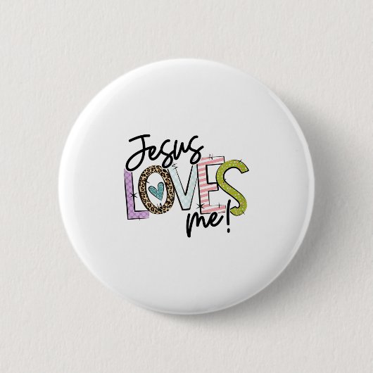 Christian Love Quote Gift For New Believers Jesus  Ronde Button 5,7 Cm (Voorkant)