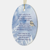 Christian Memorial Chickadee Bird Winter Snow Tree Keramisch Ornament (Links)