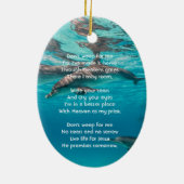 Christian Memorial Dolphins Underwater Ocean Keramisch Ornament (Achterkant)