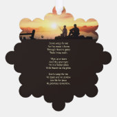 Christian Memorial Father Son Fishing Fisherman  Ornament Kaart (Achterkant)