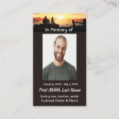 Christian Memorial Father Son Fishing Fisherman Visitekaartje (Voorkant)