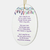 Christian Memorial Feathers Boho Tribal Native Keramisch Ornament (Links)