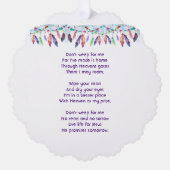 Christian Memorial  Feathers Boho Tribal Native Ornament Kaart (Voorkant)