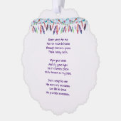 Christian Memorial  Feathers Boho Tribal Native Ornament Kaart (Links)