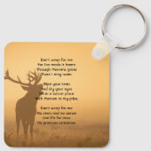 Christian Memorial Hunter Hunting Stag Deer Sleutelhanger (Achterkant)