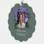 Christian Memorial Keepsake African Violet Ornament Kaart (Links)