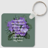 Christian Memorial Keepsake African Violet Sleutelhanger (Achterkant)