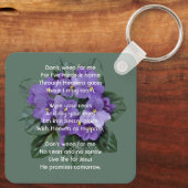 Christian Memorial Keepsake African Violet Sleutelhanger (Achterkant)
