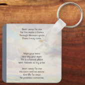 Christian Memorial Keepsake Angel Reaching  Sleutelhanger (Achterkant)