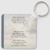 Christian Memorial Keepsake Angel Reaching  Sleutelhanger (Achterkant)