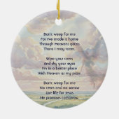 Christian Memorial Keepsake Angel Sky Clouds Keramisch Ornament (Achterkant)