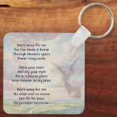 Christian Memorial Keepsake Angel Sky Clouds Sleutelhanger (Achterkant)