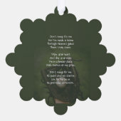 Christian Memorial Keepsake Baseball Game Player  Ornament Kaart (Achterkant)