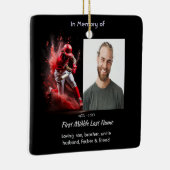 Christian Memorial Keepsake Baseball Softball  Keramisch Ornament (Rechts)