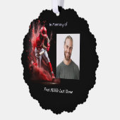 Christian Memorial Keepsake Baseball Softball  Ornament Kaart (Links)