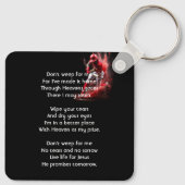 Christian Memorial Keepsake Baseball Softball  Sleutelhanger (Achterkant)