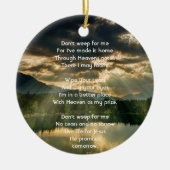 Christian Memorial Keepsake Beautiful Lake Beach Keramisch Ornament (Voorkant)