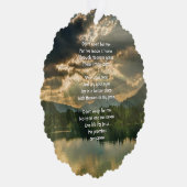 Christian Memorial Keepsake Beautiful Lake Beach Ornament Kaart (Rechts)