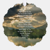 Christian Memorial Keepsake Beautiful Lake Beach Ornament Kaart (Voorkant)