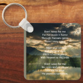 Christian Memorial Keepsake Beautiful Lake Beach Sleutelhanger (Voorkant)