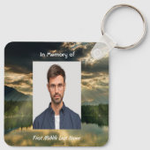 Christian Memorial Keepsake Beautiful Lake Beach Sleutelhanger (Achterkant)