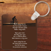 Christian Memorial Keepsake Biking Cycling Bike  Sleutelhanger (Achterkant)