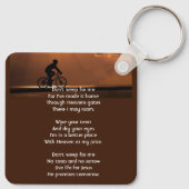 Christian Memorial Keepsake Biking Cycling Bike  Sleutelhanger (Achterkant)