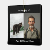 Christian Memorial Keepsake Black Bear Animal Keramisch Ornament (Links)