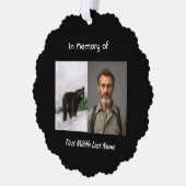 Christian Memorial Keepsake Black Bear Animal Ornament Kaart (Links)