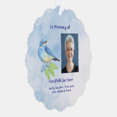 Christian Memorial Keepsake Bluebird Garden Bird  Ornament Kaart (Rechts)