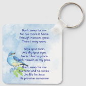 Christian Memorial Keepsake Bluebird Garden Bird  Sleutelhanger (Achterkant)